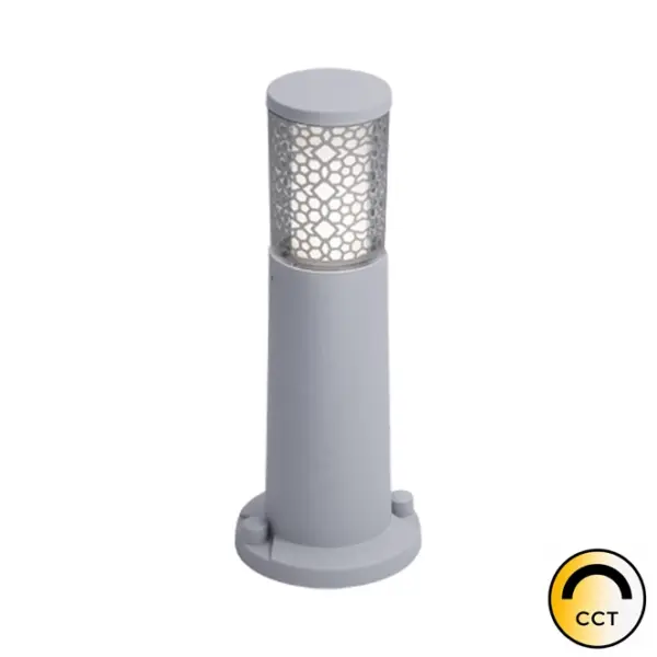 Baliza Jardim Carlo Deco Cinza 40cm 1x GU10 4.8W CCT IP55