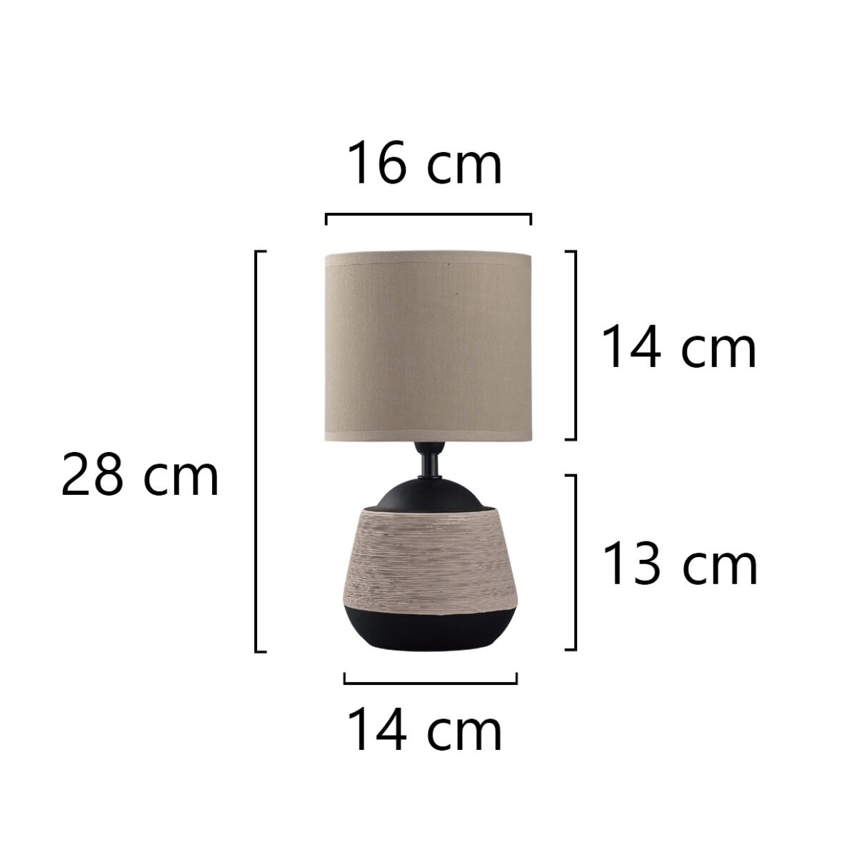 Candeeiro de Mesa Albany 1x E14 Preto - Image 3